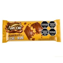 CHOC. ARCOR LECHE MANI x80g.