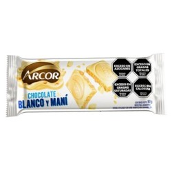 CHOC. ARCOR BLANCO MANI x80g.