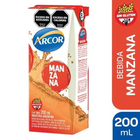 JUGO TETRA ARCOR MANZA. x200cc.