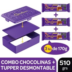 CHOCOLINAS TUPPER 3x170g.