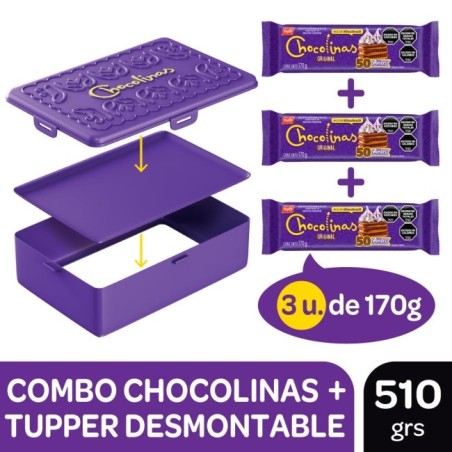 CHOCOLINAS TUPPER 3x170g.