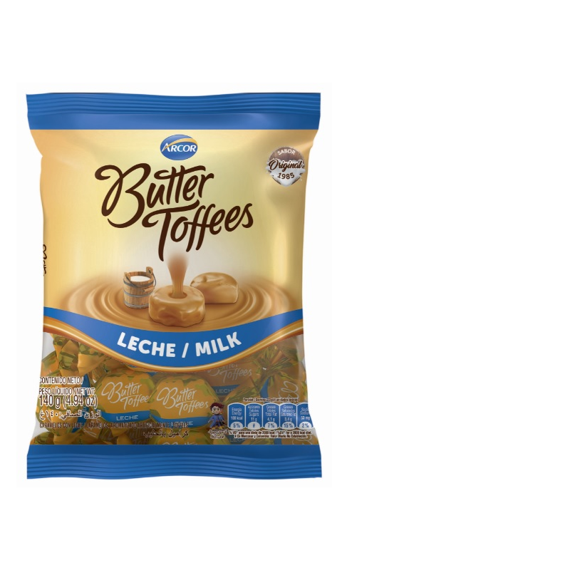 PAQ. BUTTER TOFFEES LECHE x140g