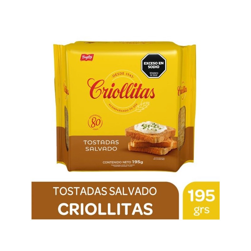 CRIOLLITAS TOST.SALVADO x195g