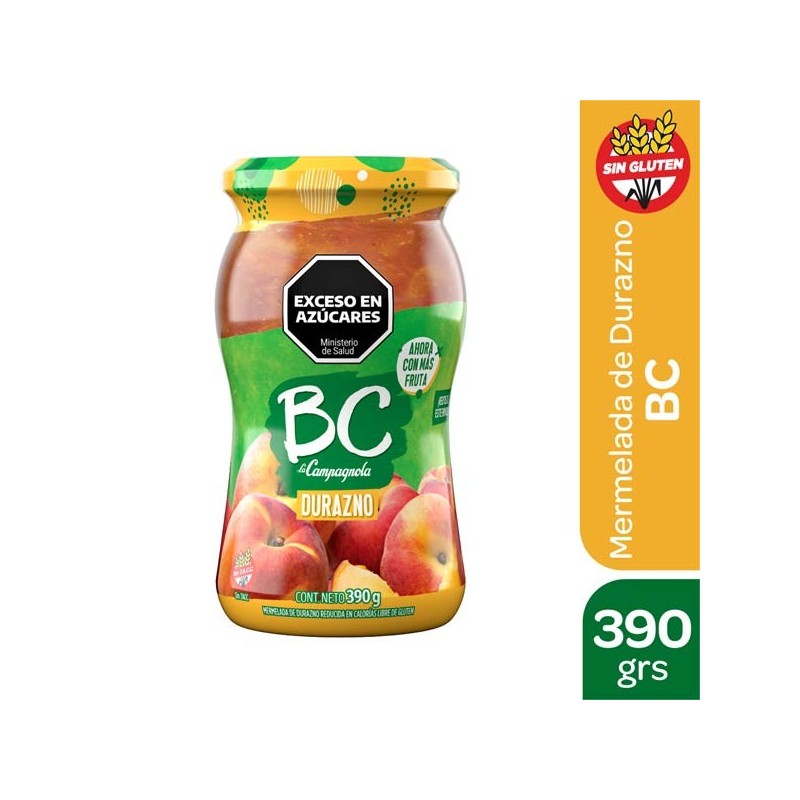 BC MERMELADA DURAZNO  X 390gr