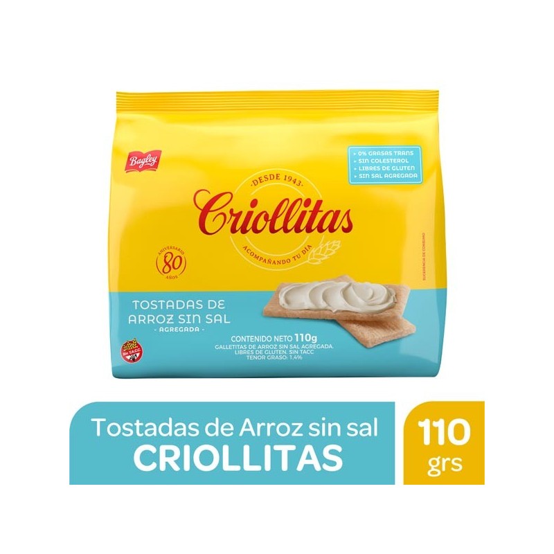 CRIO. TOSTADAS ARROZ SIN SAL x110g