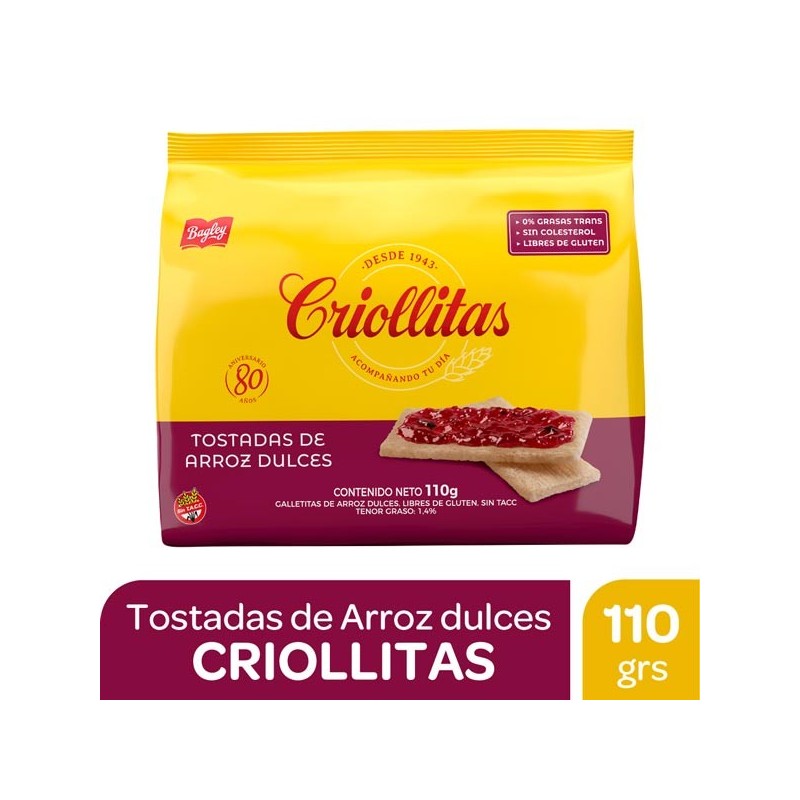 CRIO. TOSTADAS ARROZ DULCE x110g