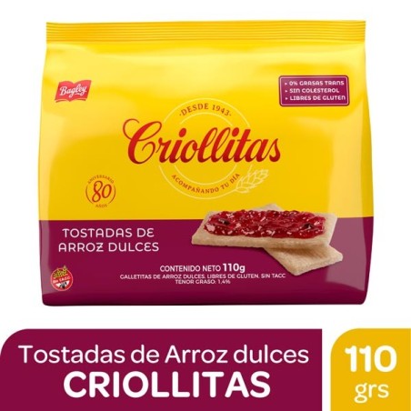 CRIO. TOSTADAS ARROZ DULCE x110g