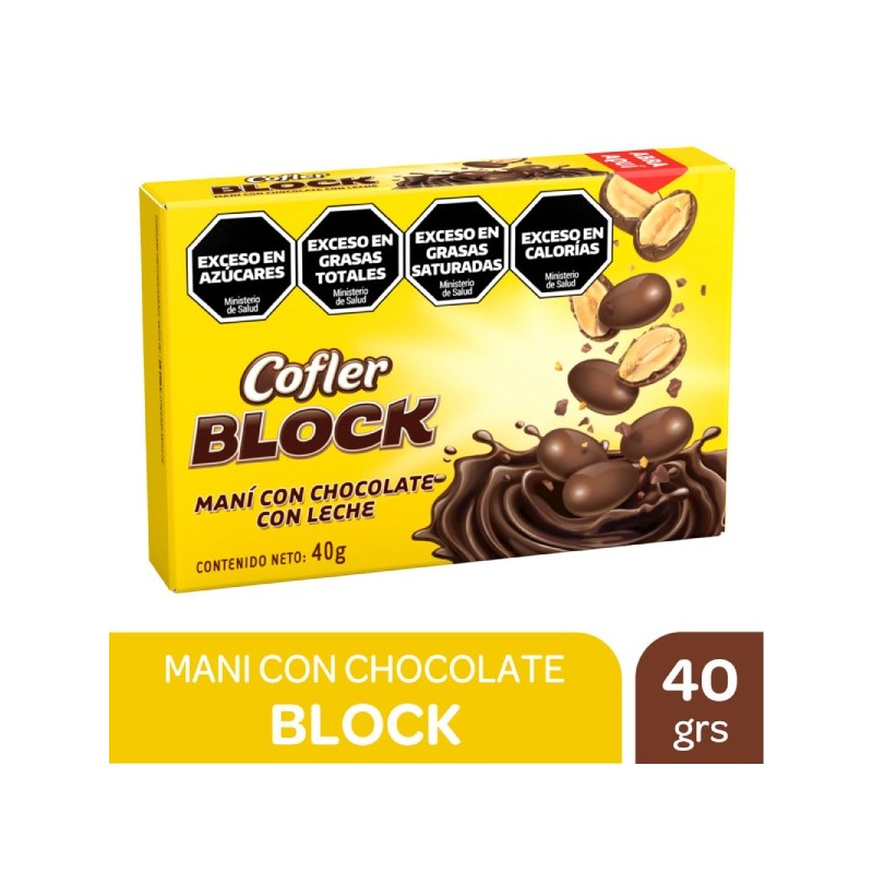 MANI C/CHOCOLATE BLOCKx40g.